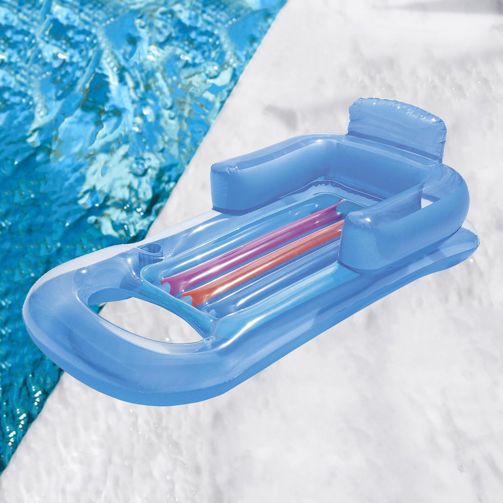 Inflatable Swimming Pool Lounger Floating Air Bed Recliner Water Hammock Air Mattress Water Mattress Sofa Water Sports Toys