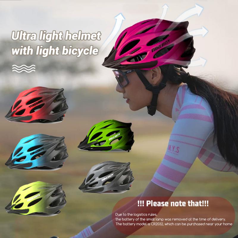 Casques de cyclisme durables, équipement de cyclisme confortable, vélo de avec dégradé de lumière