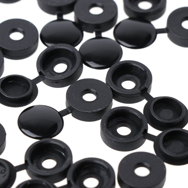 50Pcs Hinged Plastic Screw Cover Fold Cap Button For Furniture Decorative Cover N84F