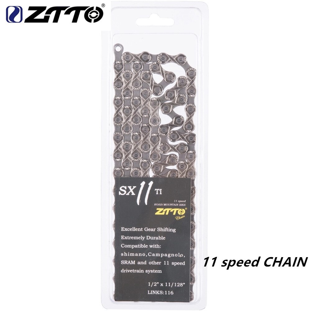 ZTTO 11-speed fiets ketting zilveren ketting toolless nikkel aansluiten chain116 sectie met magische gesp racefiets MTB accessoires