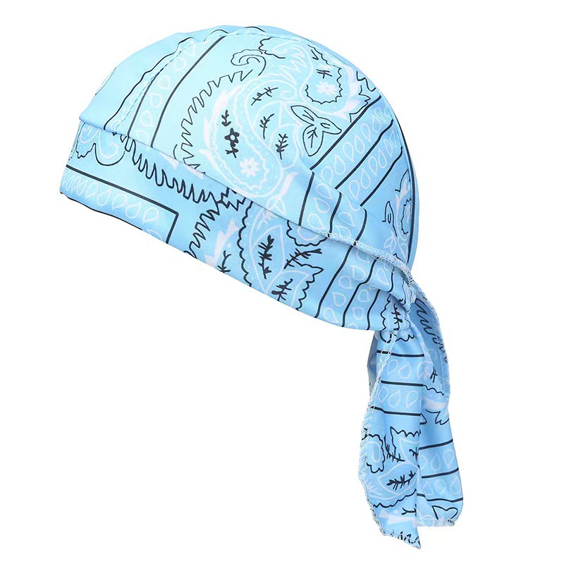 Bandana bufanda pañuelo cabeza hombre ciclismo al aire libre sombrero de pirata motocicleta estampado Paisley multicolor baile de Hip-Hop: Beige