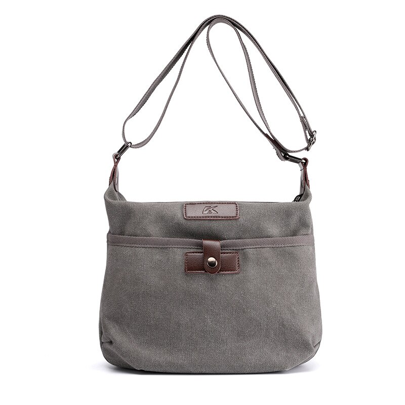 Handtassen Vrouwen Canvas Schoudertassen Retro Crossbody Bag Vintage Toevallige Messenger Bag Bolso Sac A Main Femme: GRAY