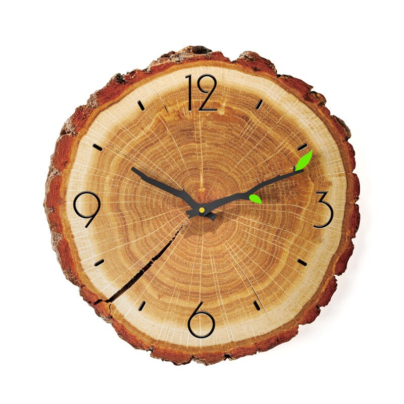 12 zoll Vintage Holz Wanduhr Moderne Vintage Rustikalen Retro Uhr Home Büro Cafe Art Große Wand Uhr 30 cm: NO 5