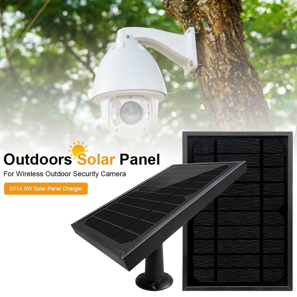 10ft Solar Panel For Security Camera 5W Wall Mount Outdoor Weatherproof Solar Power Charging Panel For Home System