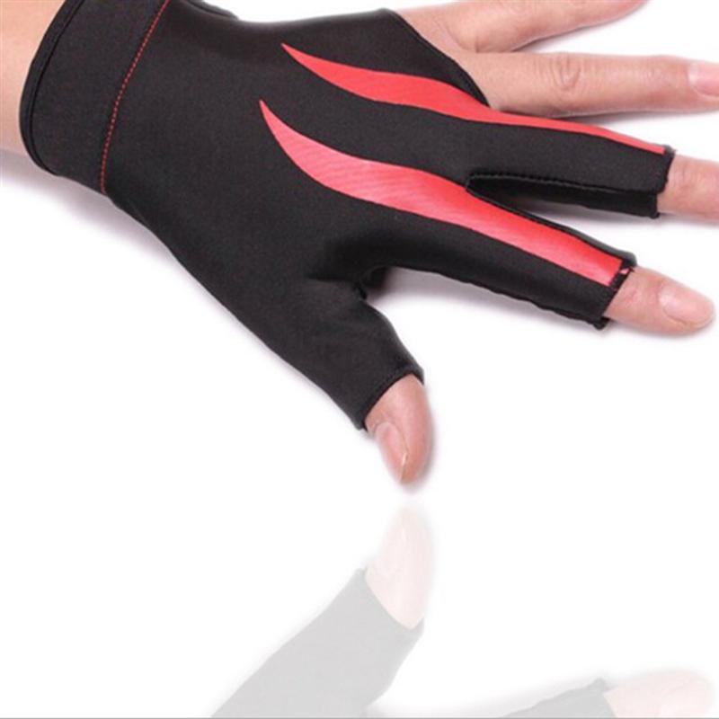 1 PC Left Hand Half Finger 3-Finger Stretchable Nylon Pool Cue Shooter Glove Snooker Glove Billiard Glove For Billiard