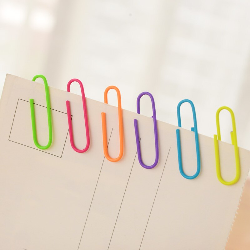 200 stücke/Stange 28mm nette canday bunte büroklammern Klemme büro metall Clip paperclip büro schreibwaren zubehör büro Clip
