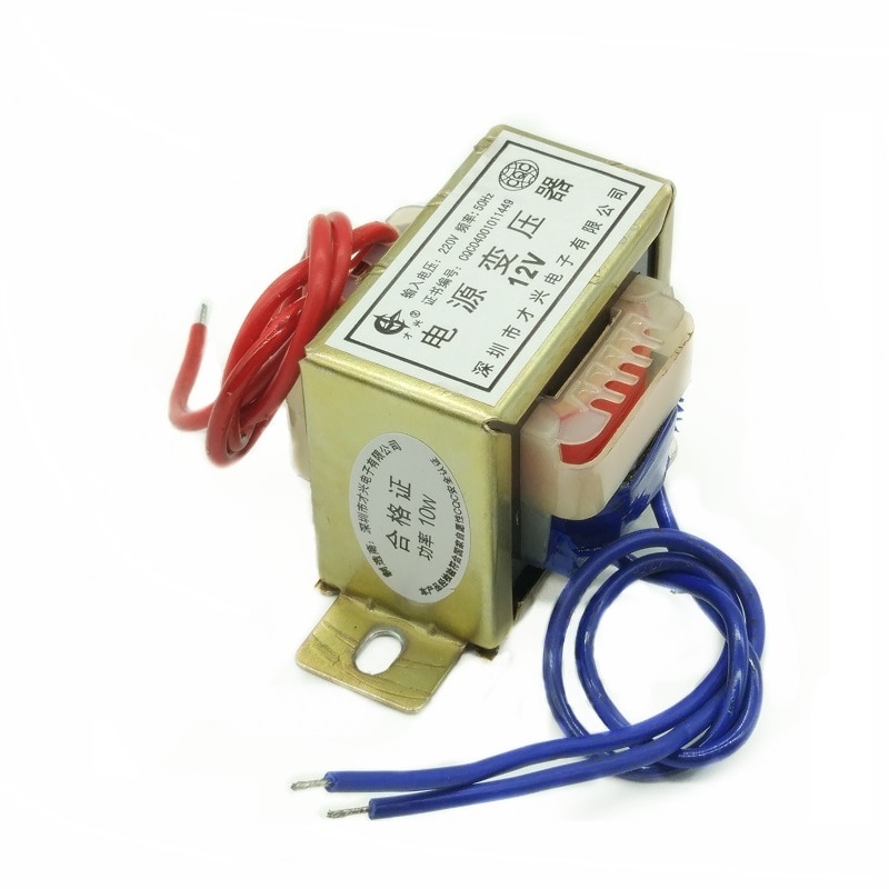 Transformador de potencia EI48 x 24, núcleo de ferrita a CA 6V, 9V, 12V, 15V, 18V, 24V, 36V, 48V, entrada de 10W, transformador de audio doble individual