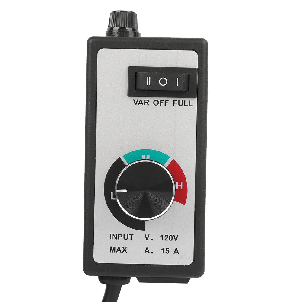 Ac120v 15a motorhastighetsregulator regulator lågspänning 1800w variabel fläkthastighetskontrollomkopplare pwm justerbar fläktregulator