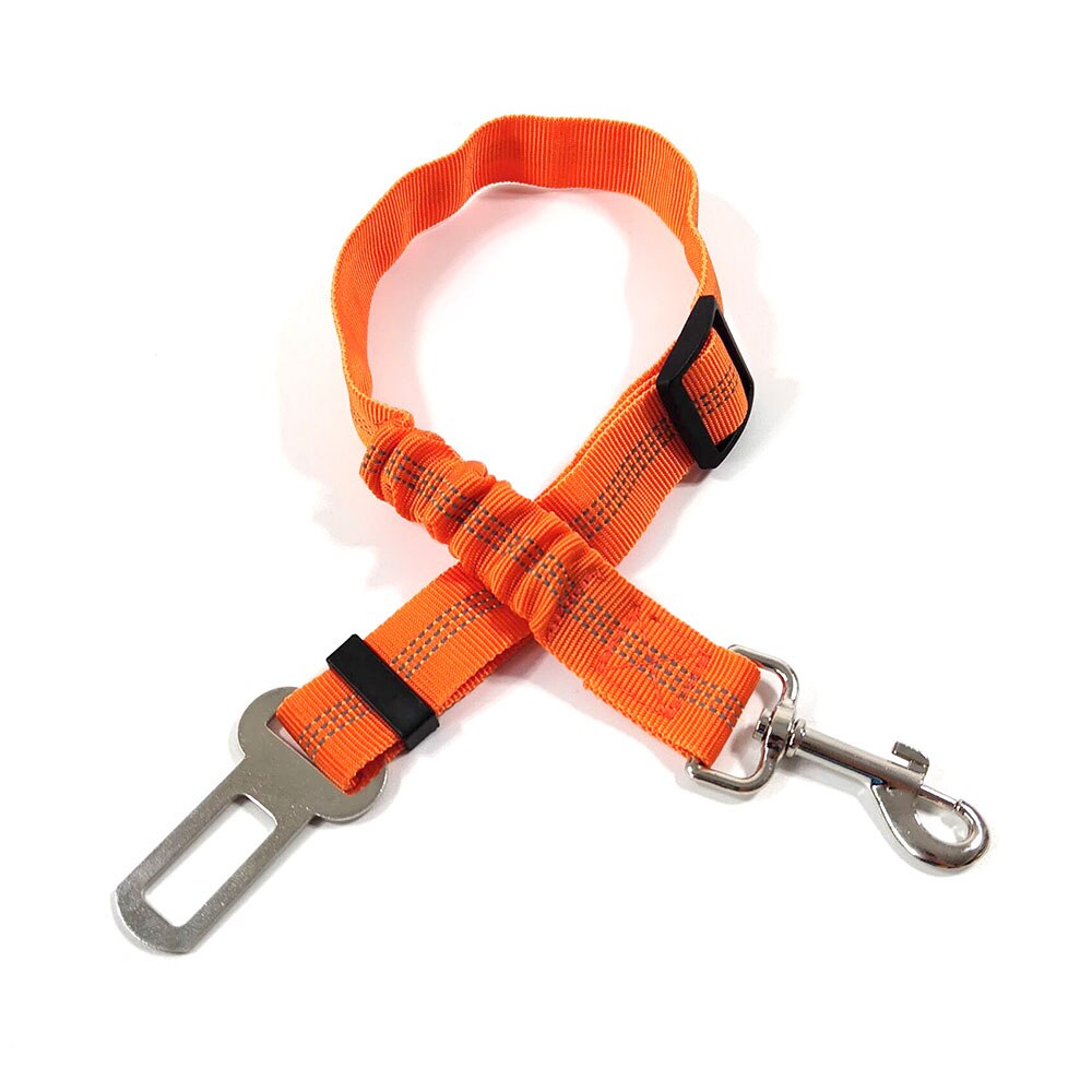 Huisdier Auto Reflecterende Elastische Gordel Hond Auto Kussen Eeat Riem Hond Keten Multifunctionele: Orange