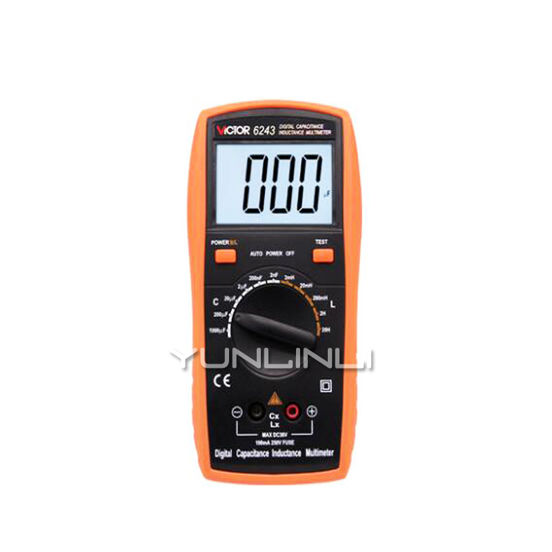 Capacitance Meter Handheld High-precision Digital With Backlight Digital Display Inductance Meter Test Instrument VC6243
