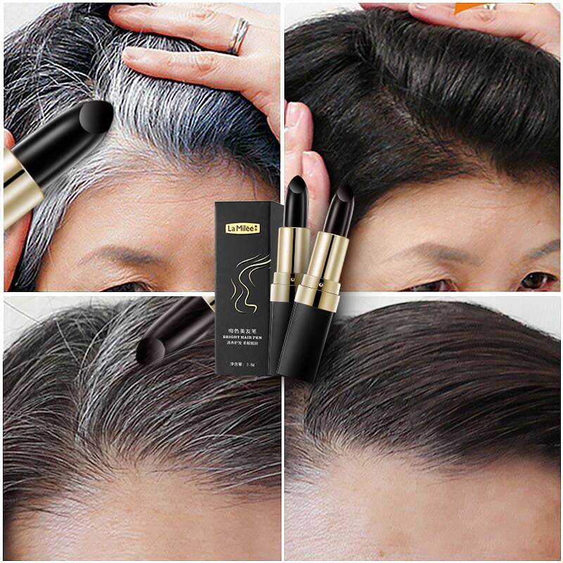 Couleur unique de colorant capillaire couverture instantanée couleur de cheveux gris racine bâton de couleur temporaire couvrir les cheveux blancs stylo unique de couleur de cheveux TSLM1