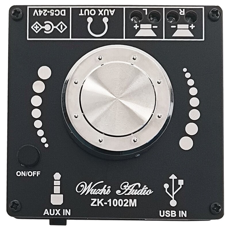 ZK-1002M Bluetooth 5,0 placa amplificadora para Subwoofer 2X100W canal 2,0 de alta potencia Audio estéreo amplificador de bajo AMP