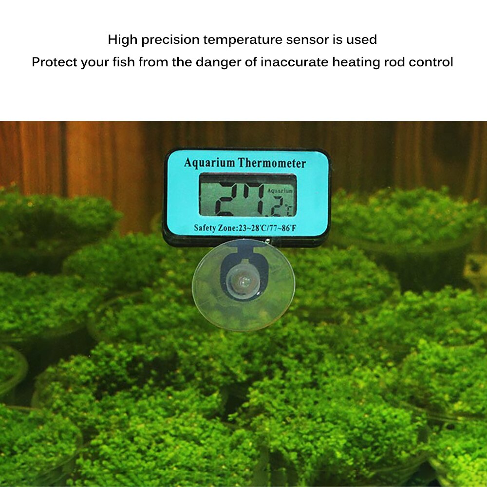 1pc Waterproof LCD Digital Fish Tank Aquarium Thermometer Submersible Aquarium Water Temperature MeterTemperature Control