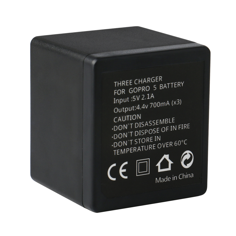 3 voies Hero 8 chargeur de batterie LED boîtier de charge boîtier de transport boîtier de batterie pour GoPro Hero 8 7 Hero 6 5 accessoires noirs