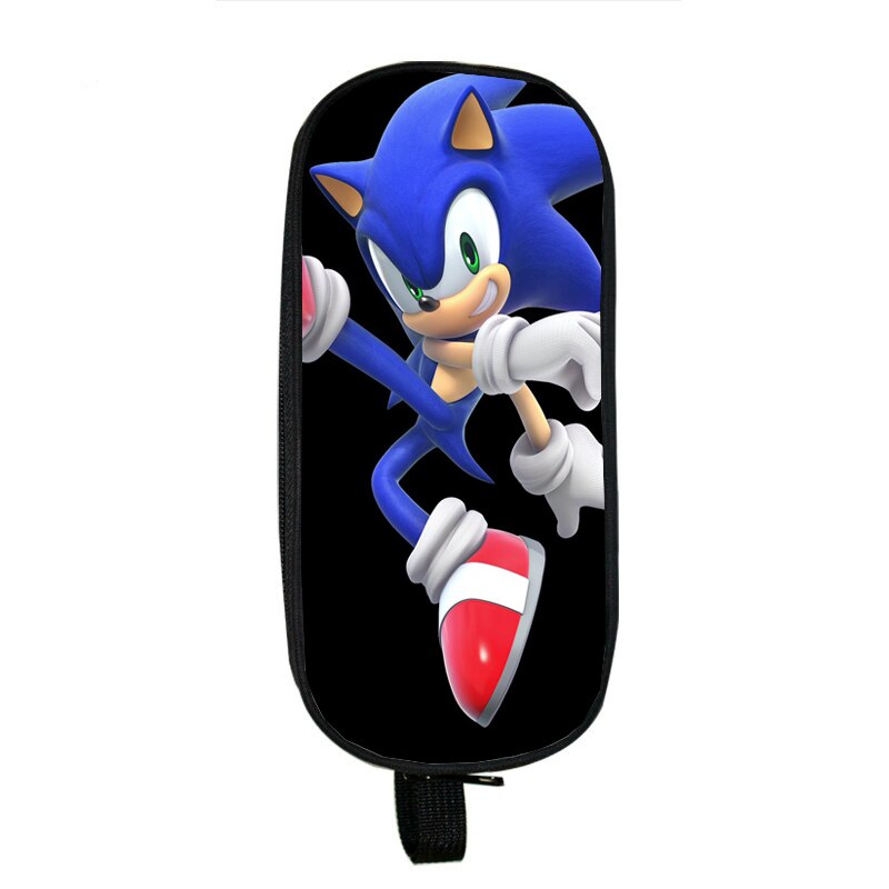 Sonic nowy dwuwarstwowy piórnik dla dzieci studenci piórnik na prezenty dla dzieci śliczna torba na materiały piśmienne chłopcy dziewczęta piękny pokrowiec na długopis: 5