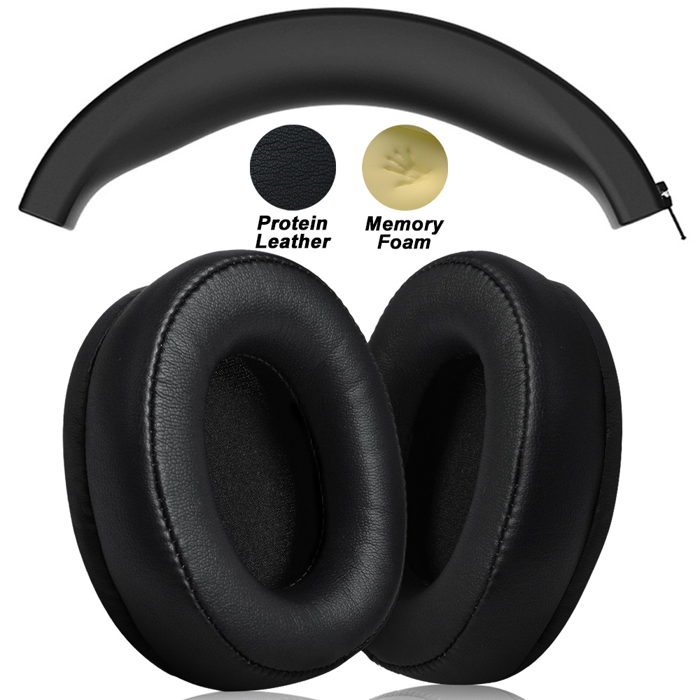 Reemplazo para SOUNDPEATS A6, almohadillas inalámbricas para diadema, almohadillas para auriculares, orejeras de proteína: Amarillo profundo