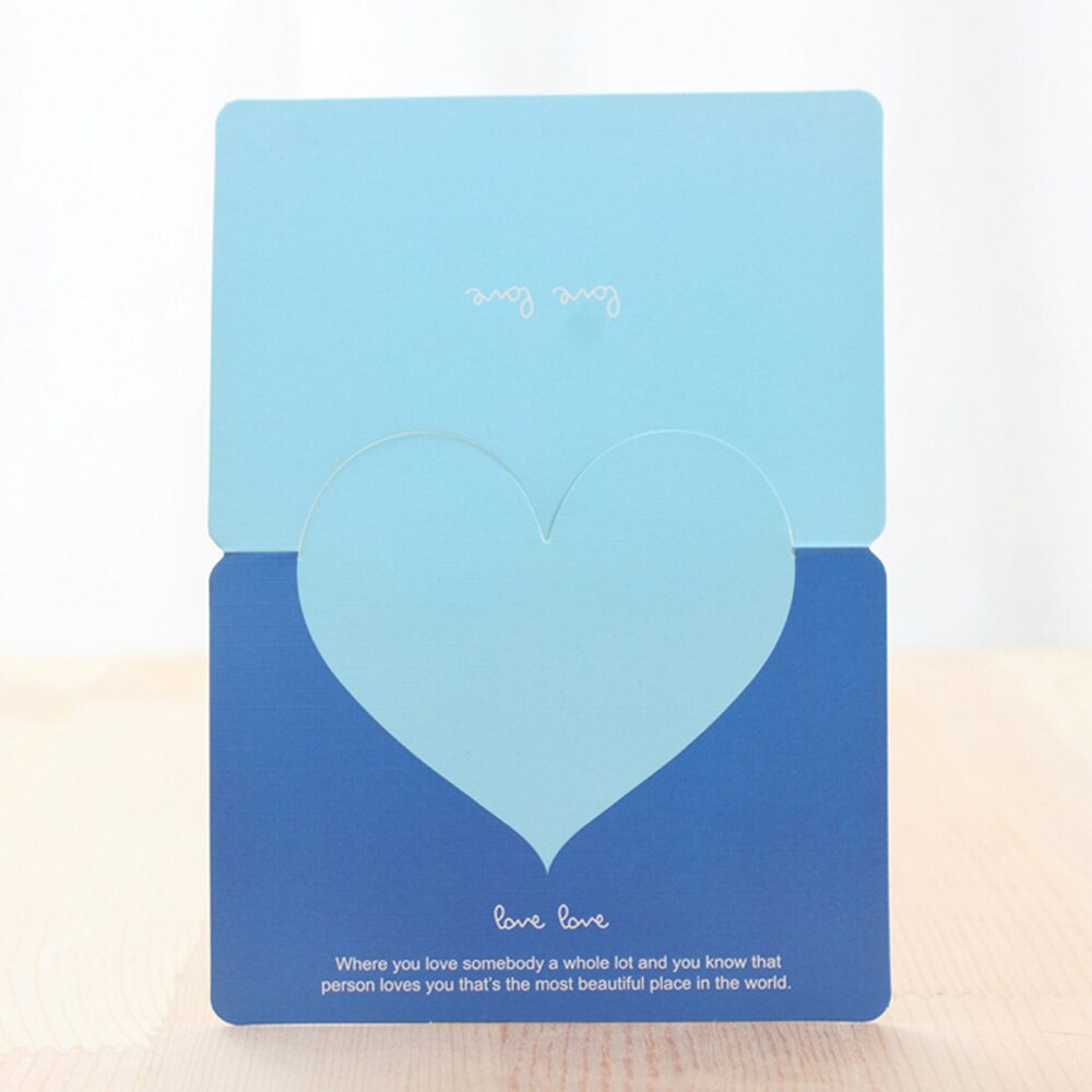 10pcs/bag Mixed Color LOVE Heart Shape Greeting Card Valentine's Day Card Wedding Invitations Card ChristmasThank Cards: style 6