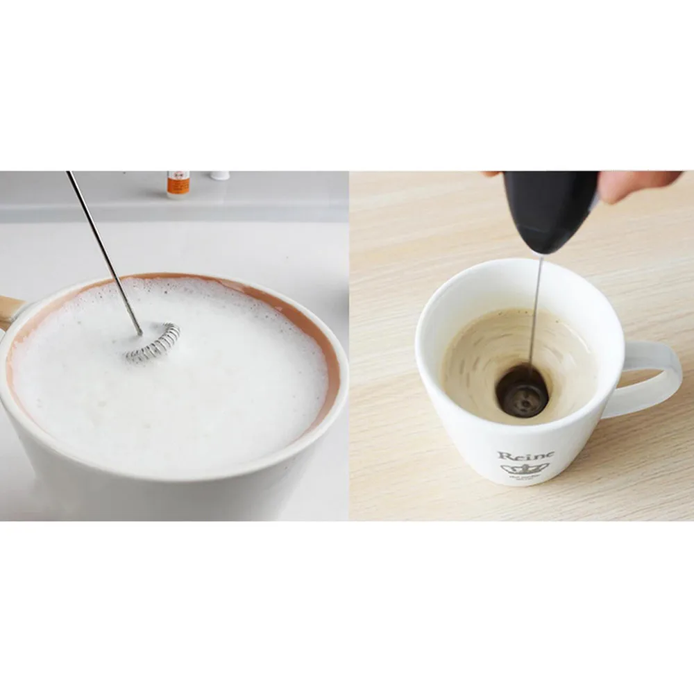 Elektryczny trzepaczka do jajek Spieniacz do mleka do kawy Kuchnia domowa Mini blender do kawy ze stali nierdzewnej i herbaty