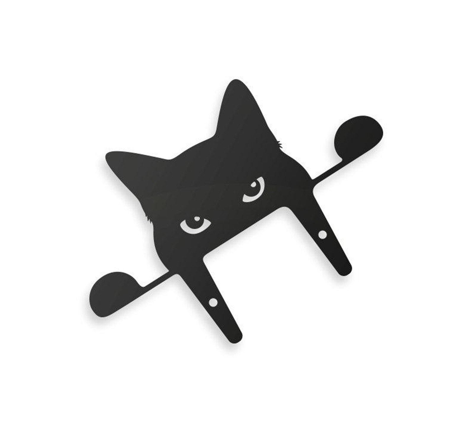 Cat Garden Lawn Ornament for Kitty Lovers Metal Peeping Cat Yard Art: B