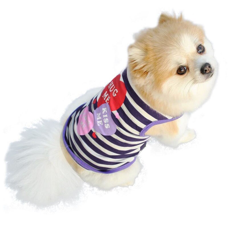 Cute Dog Cat vests strip sweet Small Shirt Soft Pet Coats comfortable blue cool chaleco para perro py20