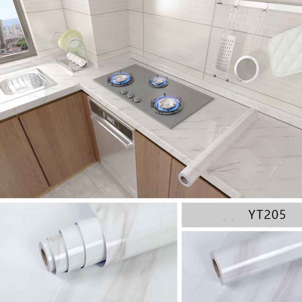 40 cm Marmor Küche ölbeständige Folie Herde wasserdichte selbstklebende Tapete Arbeitsplatte Schrank Renovierung Fliesen Wandaufkleber: verrotten / 7㎡
