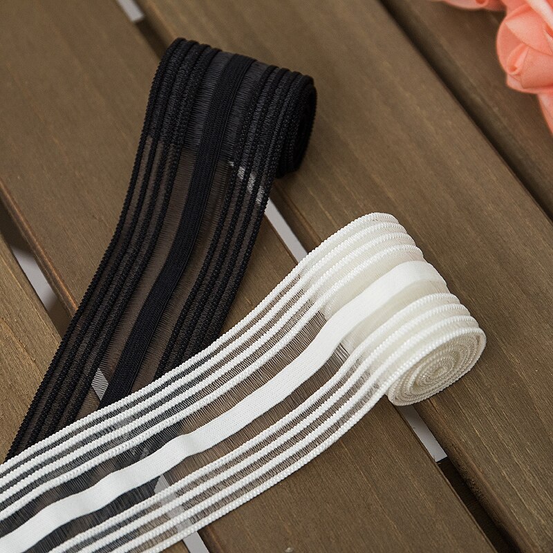 elastic band for garments underwear DIY handmade crafts webbing strap black white needlework sewing accessories 5yards/lot