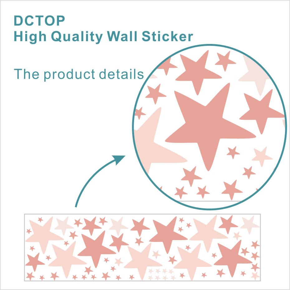 Estrellas de colores Polka Dots vinilo pegatina habitación decoración murales de arte papel tapiz impermeable extraíble hogar para pared guardería bebé DCTOP: TCA90015F