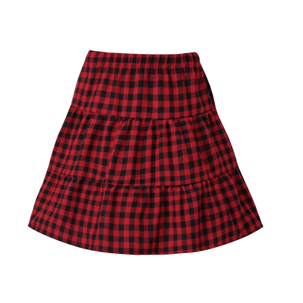 Summer 2-3 Years Baby Toddler Plaid Skirt Girls Kids 4-6 T Old Children's wear Princess Party Red Skirts