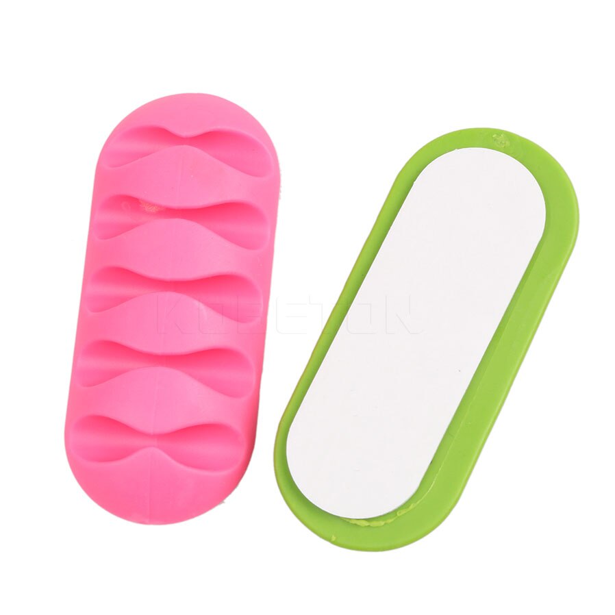 Organizador de cables para auriculares, cargador de silicona, soporte de escritorio, Clips para MP3, MP4