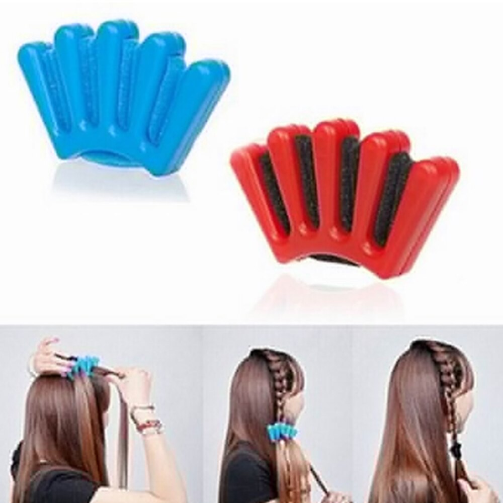 1Pc Lady Wonder Spons Hair Braider Twist Styling Braid Tool Holder Clip Diy