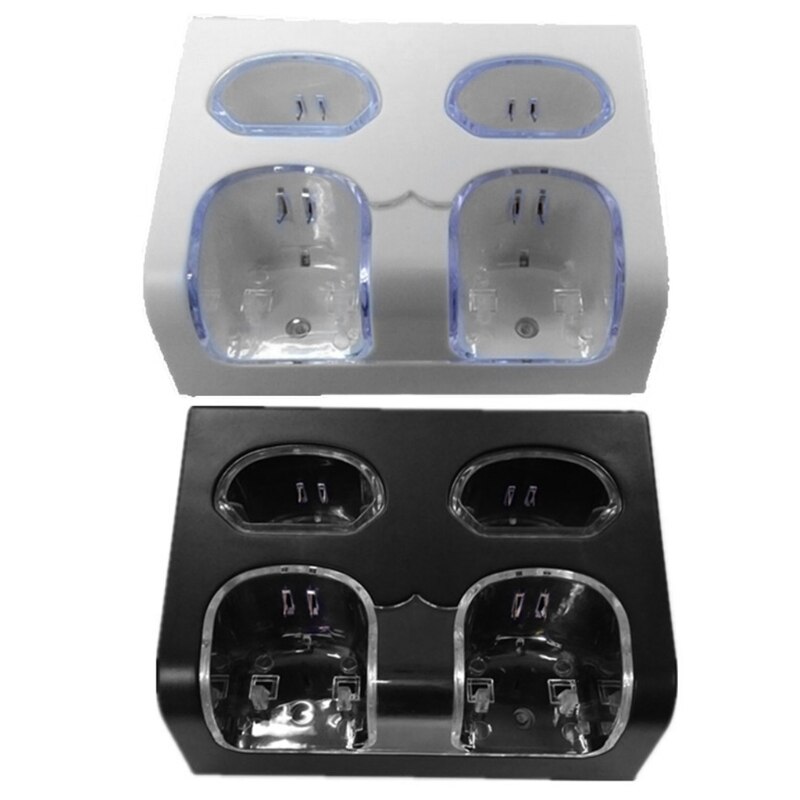 Ladehalterung passend für wii und wii ugame-konsole, wiederaufladbarer akku, kurzschlussschutz, ladeadapter