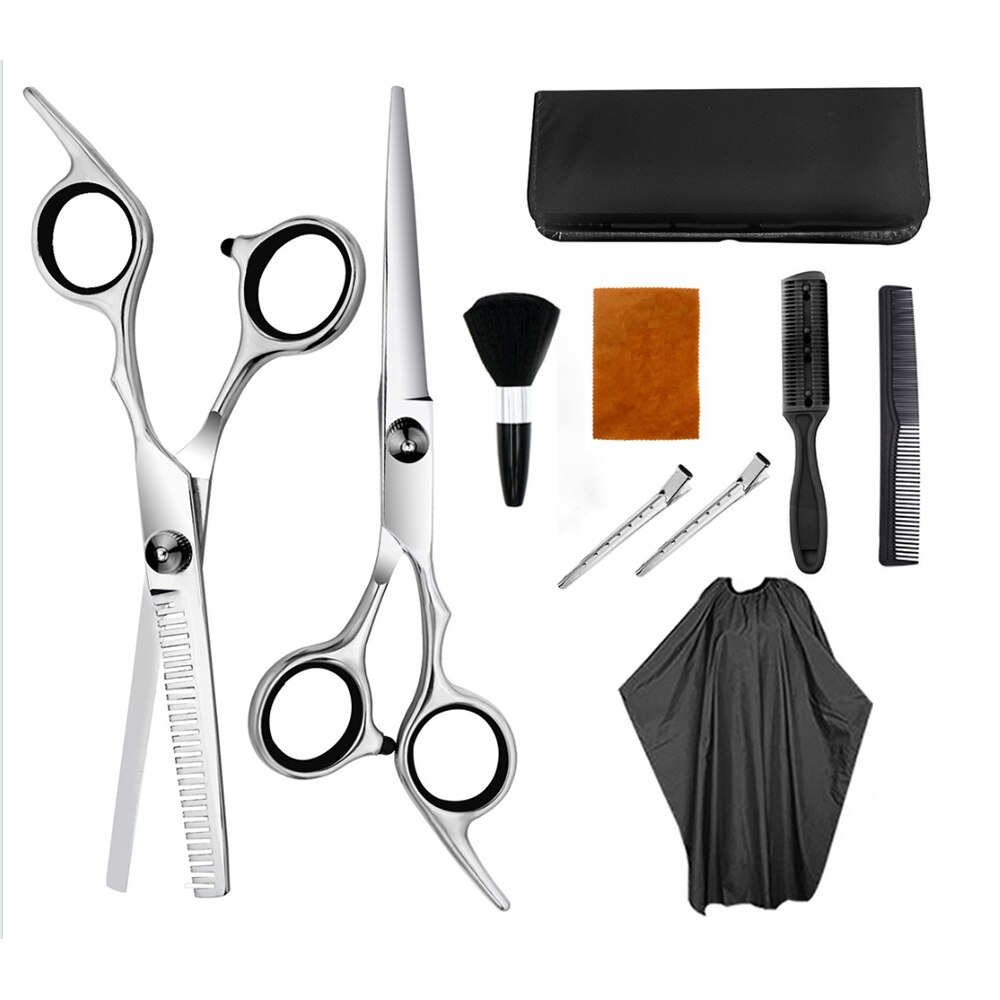 10Pcs Haircutting Set Hairdressing Scissors Set for Home or Salon