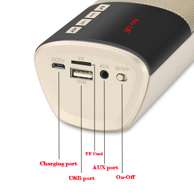 VOBERRY Drahtlose Bluetooth Lautsprecher Tragbare Drahtlose Bluetooth V4.1 360 Grad Stereo Lautsprecher hervorragend HD Klang Bass Lautsprecher DD CT
