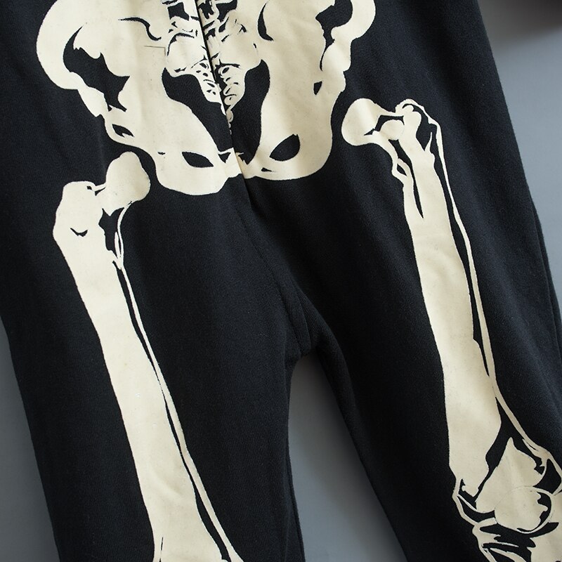 LazyChild Skelett Overall Gesamt freundlicher Pyjama freundlicher Onesie Schwellen Pyjama Für Weihnachten Halloween Kostümich Party