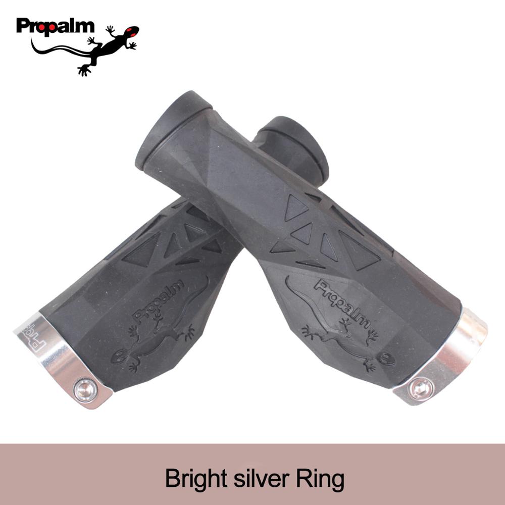 Propalm Gecko F1980EP2 Cycling Grips MTB Handlebar TPR Rubber Grip for Mountain Bike Fixed Gear Bicycle Accessories: silver