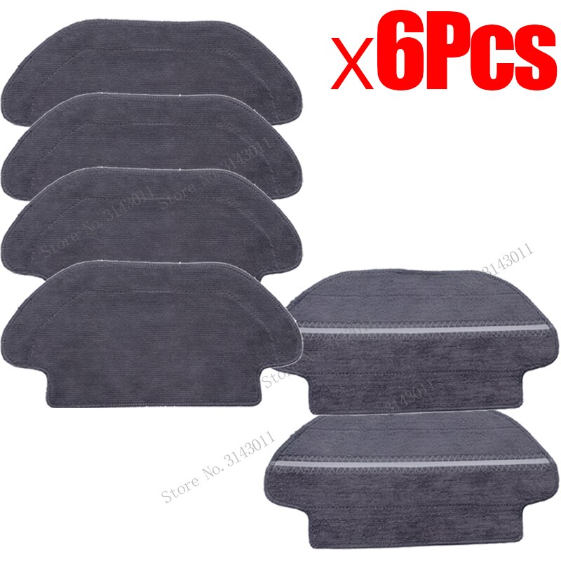 Accessoires pour aspirateur Robot XiaoMi Mijia STYJ02YM Viomi V2 PRO, tampons de nettoyage humide et sec, pièces détachées pour aspirateur Robot: 6PCS