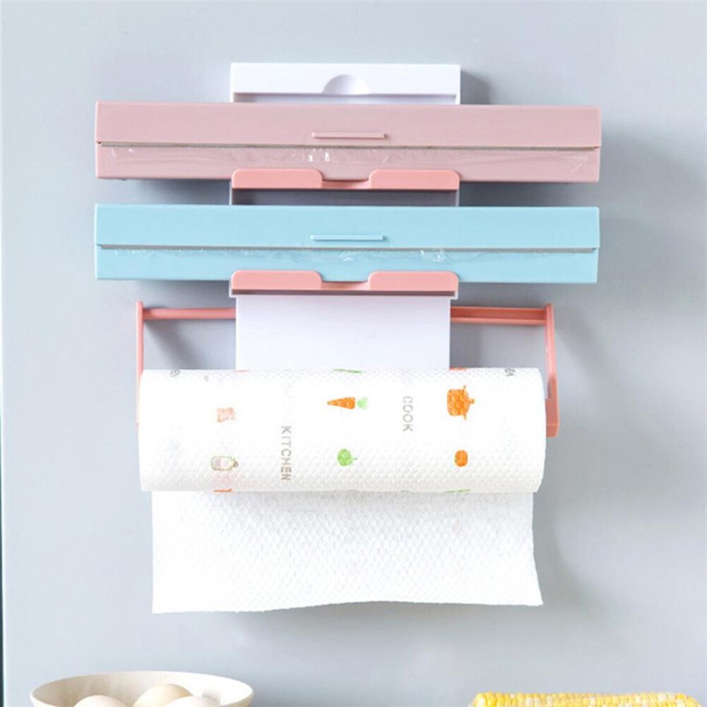 Plastic Wrap Dispensers Durable Food Wrap Dispenser Food Fresh Keeping Cling Film Cutter Food Storage Holder Kitchen Tools