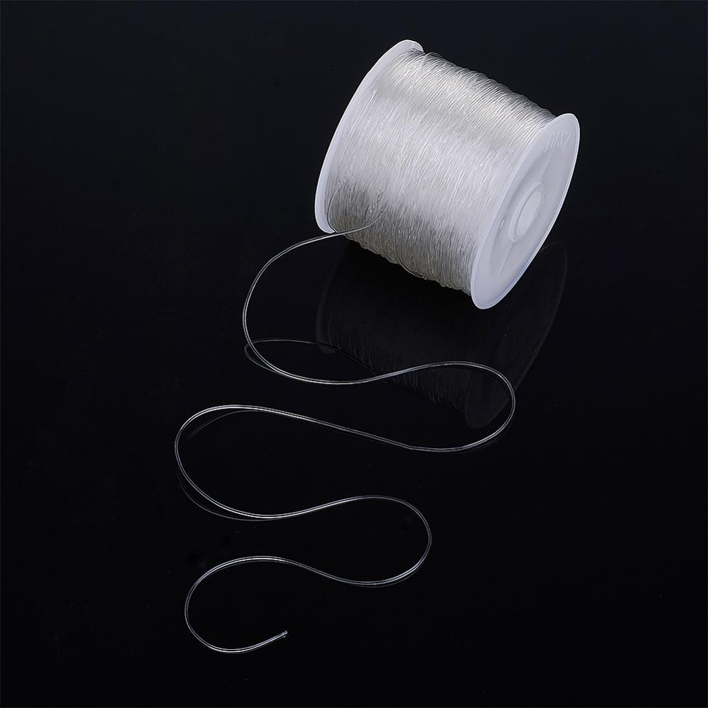 Clear crystal elastic thread 0.5mm 0.6mm 0.7mm 0.8mm jóias beading cordões para o estiramento pulseira fazendo diy joias descobertas