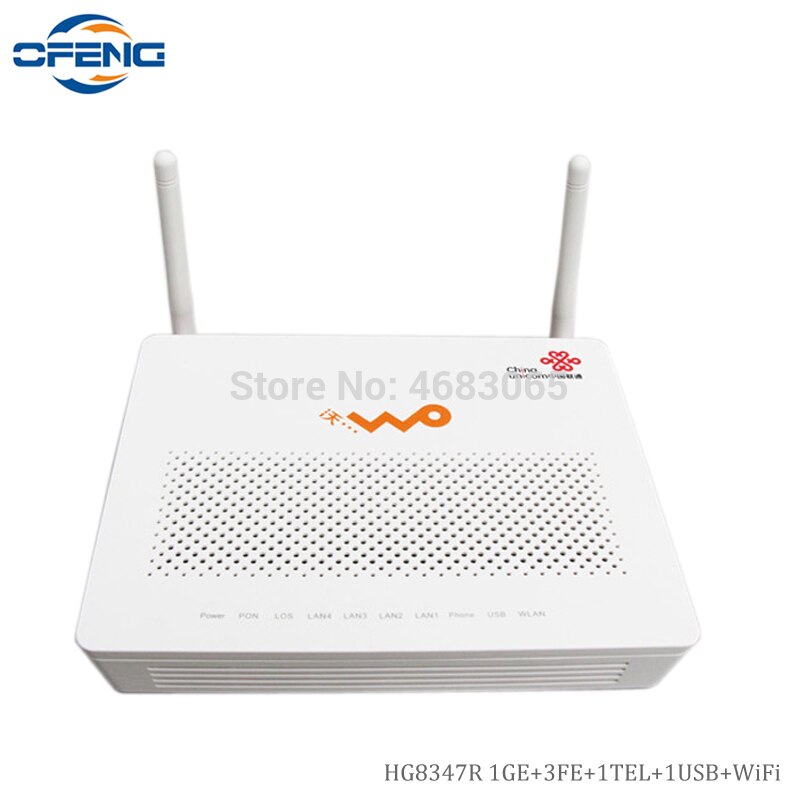 100% Huawei Original HG8347R EPON GPON Optical Network Unit ONU ONT with port 1GE+3FE+1TEL+1USB+wifi, English firmware