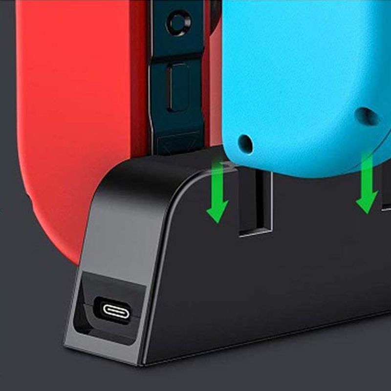 5 in 1 Charger Stand for Switch Pro Controller 4 Switch LED Incdicators