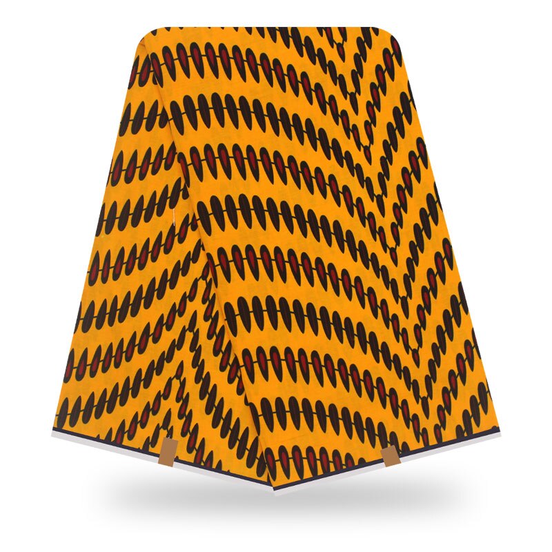 Afrikansk stoff vokstrykk ekte voksduk 100%  bomullsmateriale 6 yards afrikansk ankara bomull voks stoff for kjole: Farge 12