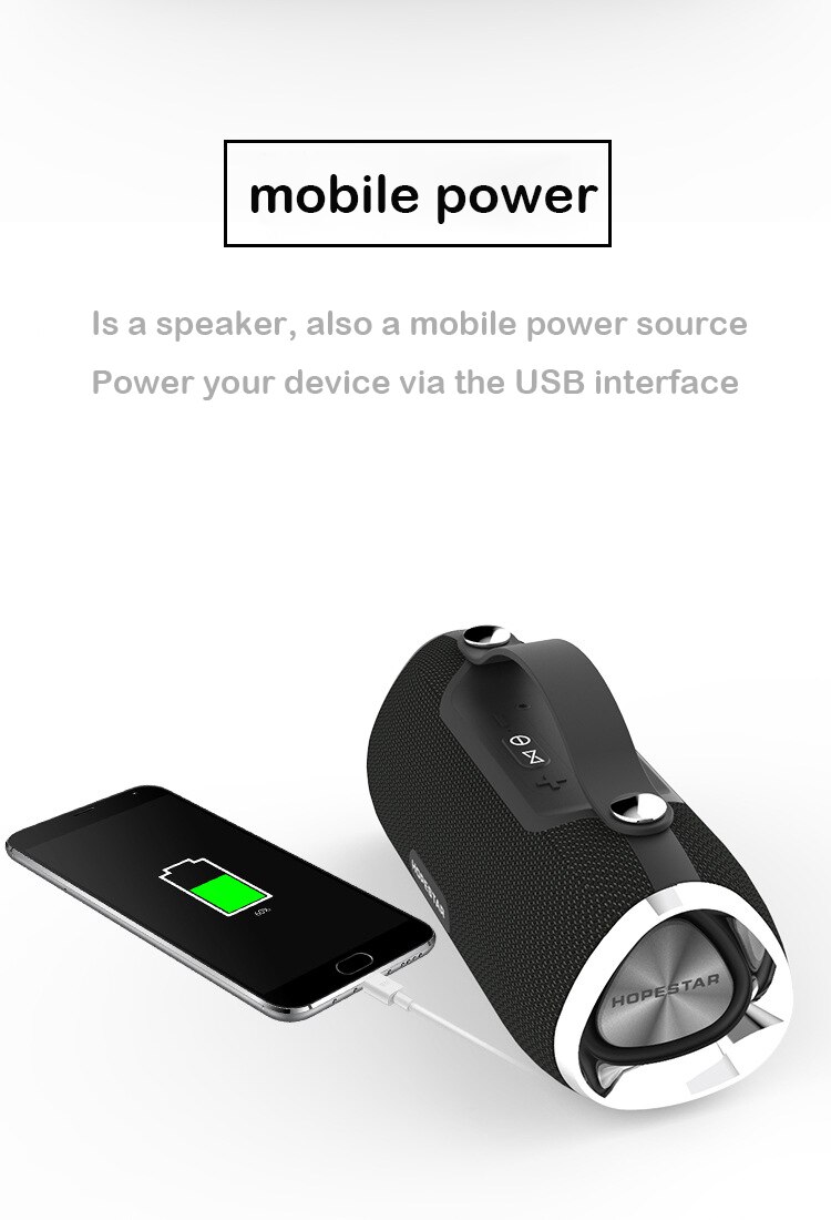 HOPESTAR H40 Esterna Impermeabile altoparlante del bluetooth Portatile 3D stereo Subwoofer Mp3 giocatore altoparlante Radio FM TF USB di trasporto libero Senza Fili suono