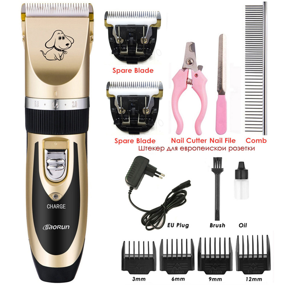 BaoRun P2 Dog Clippers Electric Pet Hair Clipper Shaver Set Haircut Machine Cat Grooming Trimmer Kit For Animals: Add B2 Tool Set
