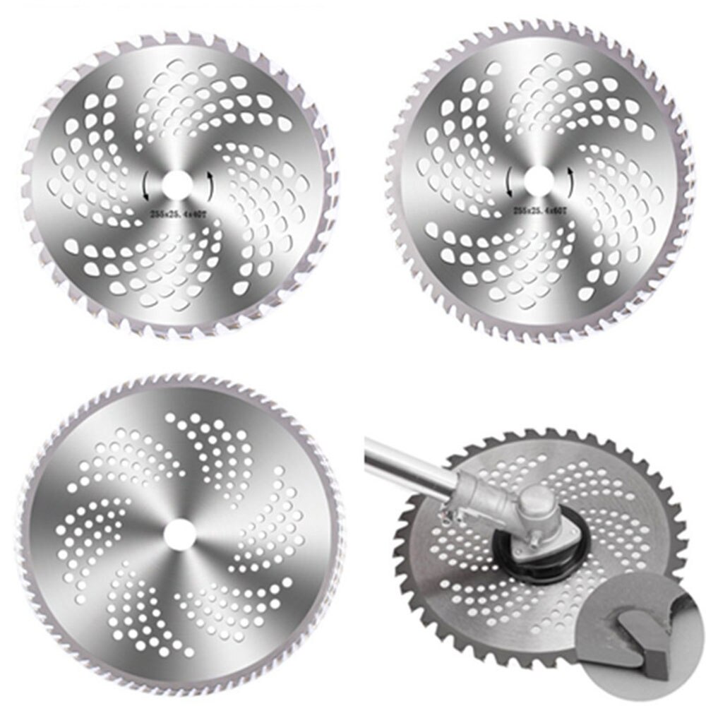 Brush Cutter Blade 40/60/80T With Holes Alloy Steel Saw Cutting Blade Replacement Brush Cutter Accessories