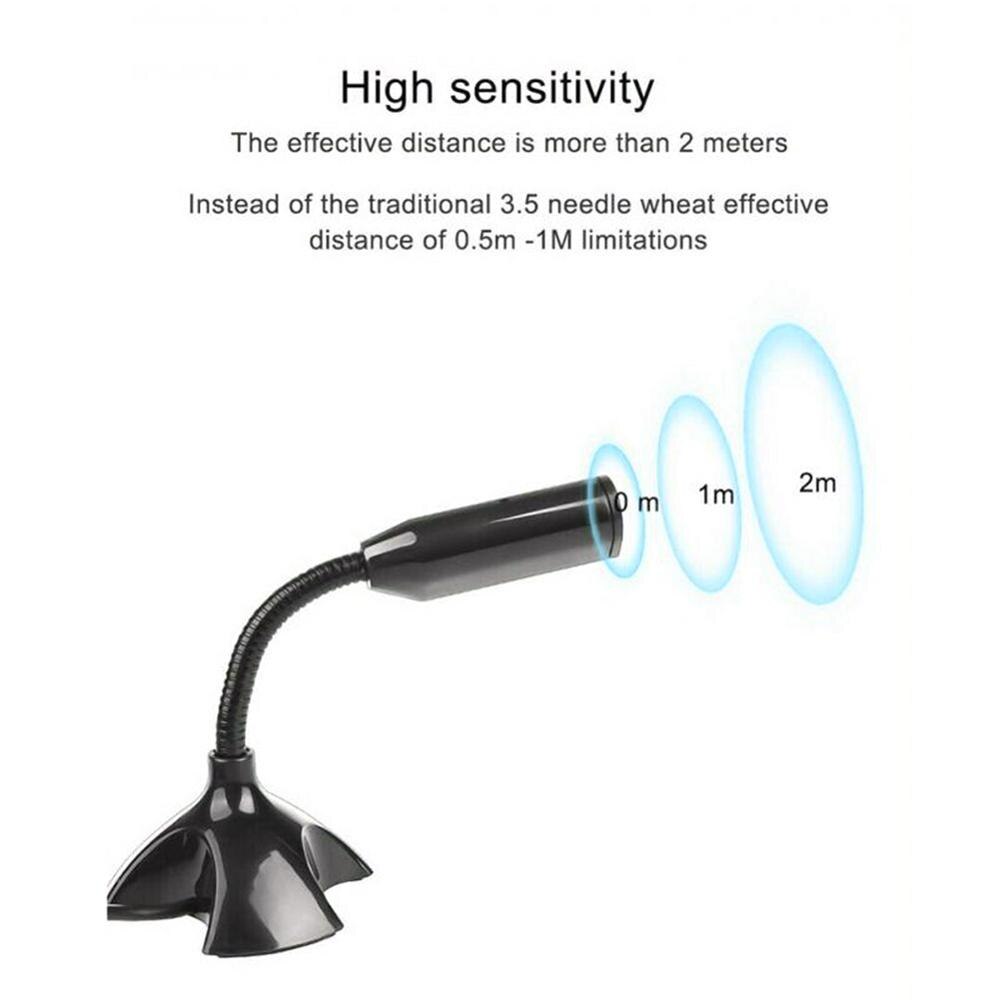 Mini USB Microphone Universal Desktop Speech Microphone Stand Mic With Holder for Desktop PC