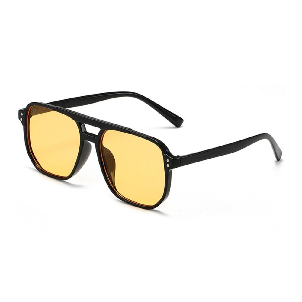 Gafas de sol con montura cuadrada Punk, accesorios de viaje Anti-UV, gafas de sol Retro, protección ocular para playa, gafas negras, decoración de verano: Verde