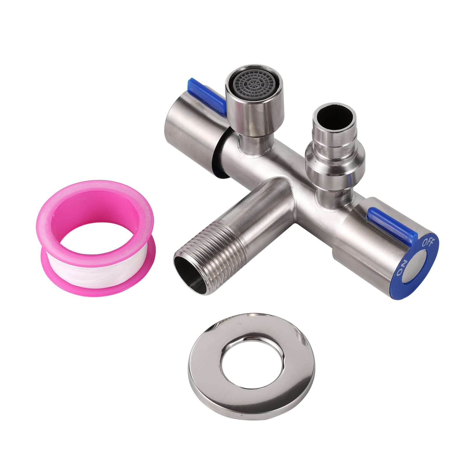 Doppelsc Halfter Auslass Wasserhahn Toilette Bidet Dusch armatur Schlecht armaturen 1/2 Kupfer Doppel auslass und Absperr ventil