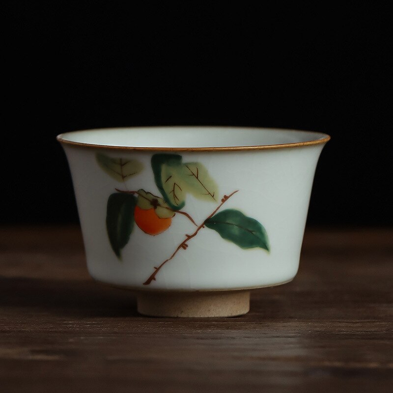 Tazón de té Personal para el hogar, taza maestra hecha a mano, taza de té de cerámica Retro de porcelana ru-china, artículos de gres para té, tazas de té: Zen cup A