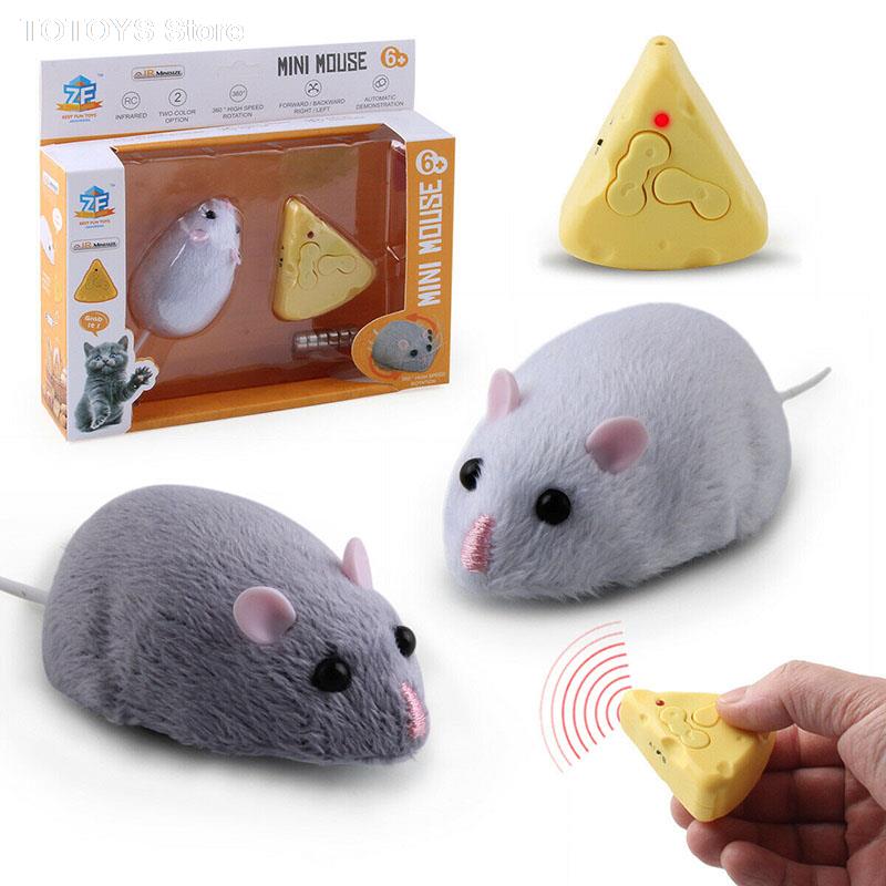 Télécommande Simulation Rat RC Souris Robot Jouet Animal Fit Cat Chien Pupply Jouer