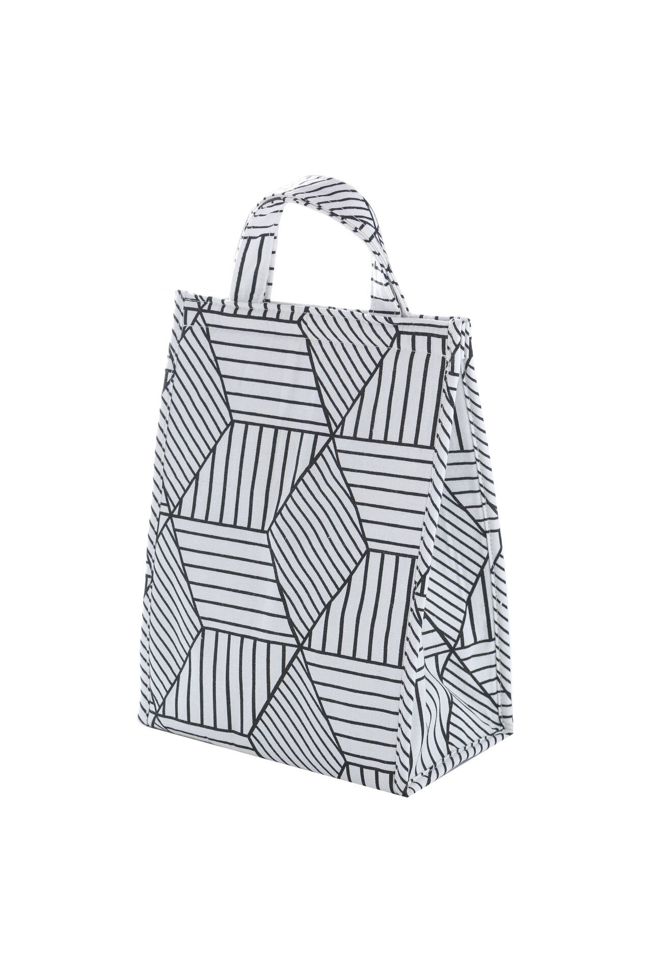 Lunch Bag For Food Unisex Outdoor Simple Style Large Capacity Waterproof Lunch Bag Torba Na Lunch Gray: Polygon